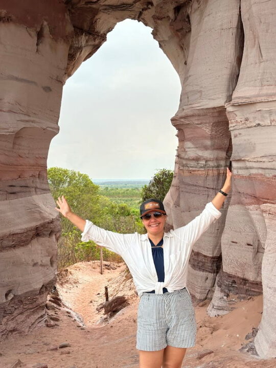 Monyara na Pedra Furada, no Jalapão, durante a expedição em grupo da RF TUR